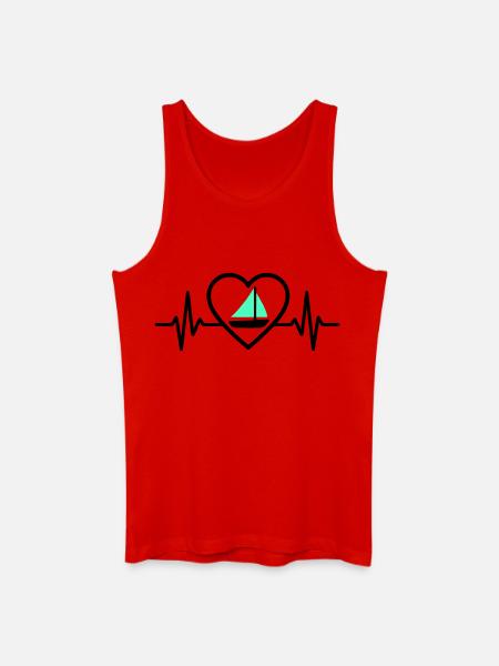 Heart Sailing – Passion Boat - Men’s Organic Tank Top - red