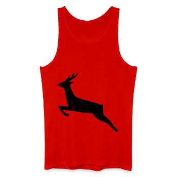 Weihnachten Wildwechsel Hirsch used look wild Wald - Männer Bio Tank Top - Rot - Vorne