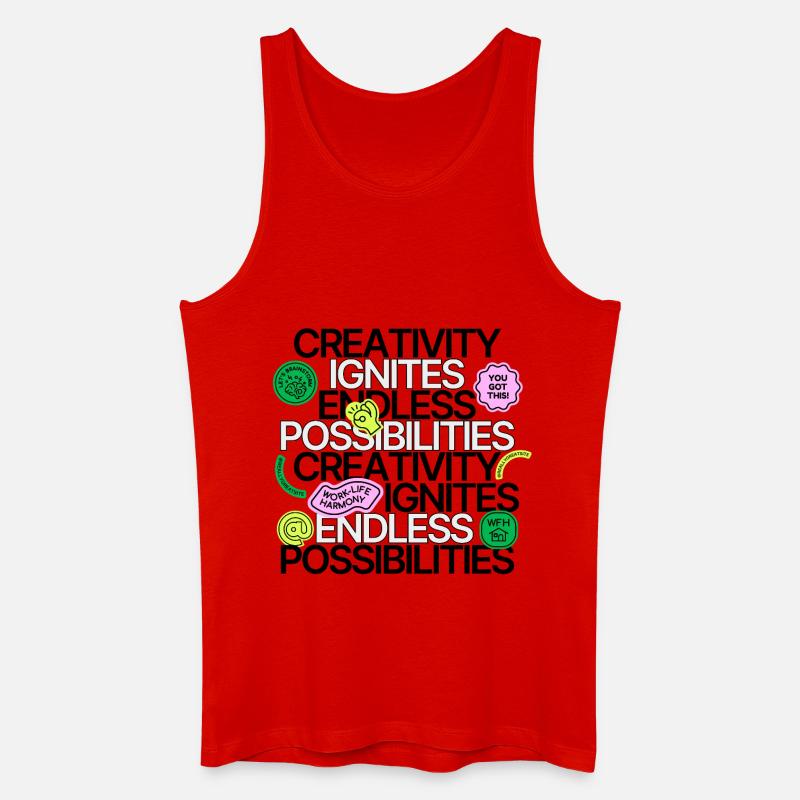 Creativity Ignites Endless Possibilities - Männer Bio Tank Top - Rot