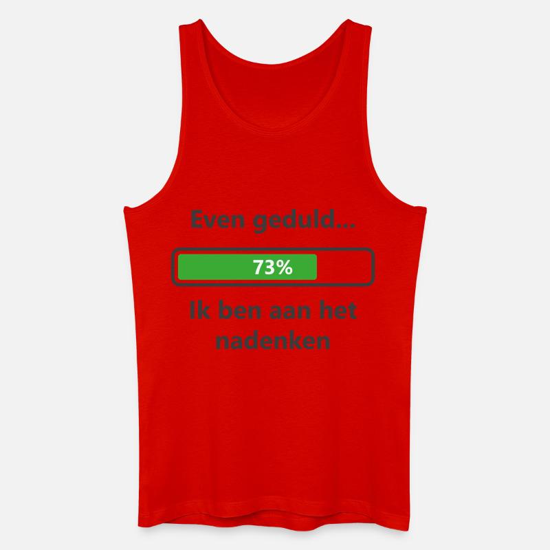 Geduldig... Ich denke nach - Männer Bio Tank Top - Rot