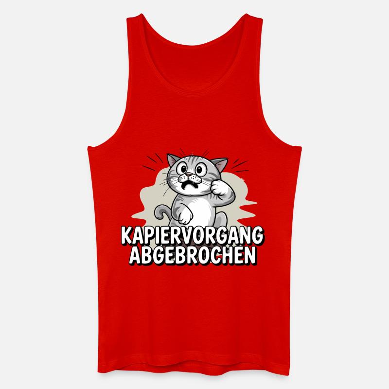 Copying process aborted – cat confused - Men’s Organic Tank Top - red