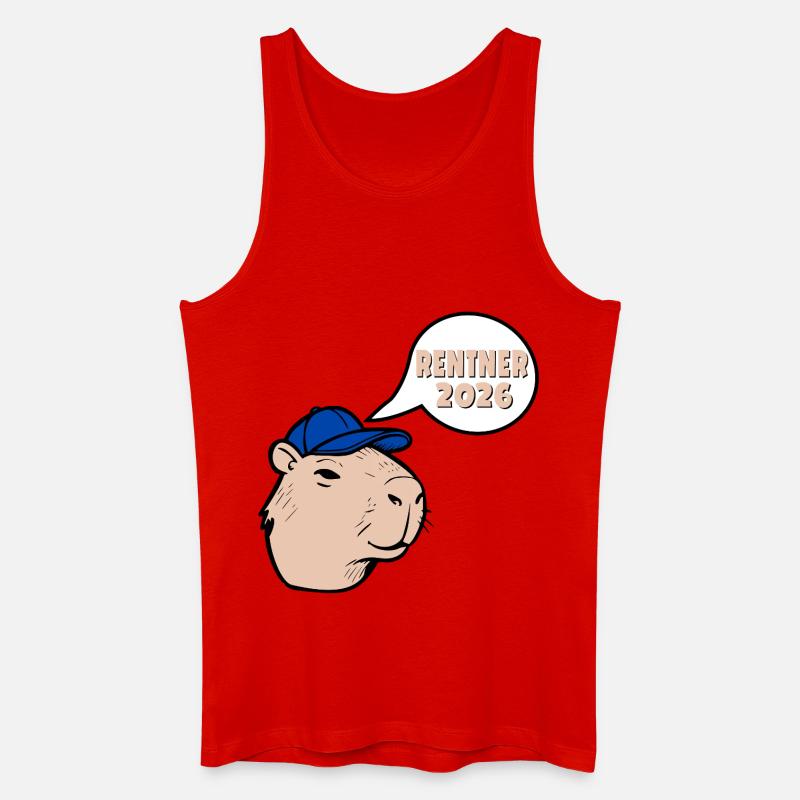 Rentner Rente 2026 Capybara - Männer Bio Tank Top - Rot