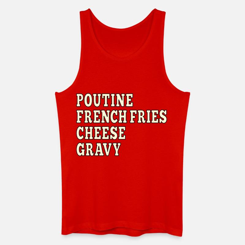 Poutine de restauration rapide canadienne - Débardeur bio Homme - rouge