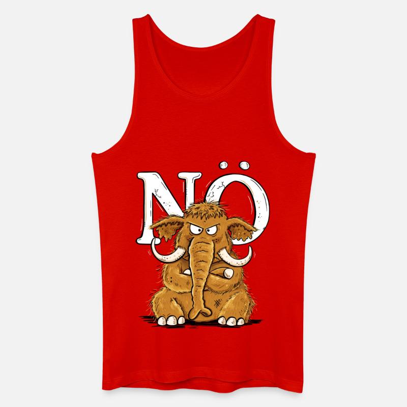 Nö Mammut Statement Nein Einfach Nö - Männer Bio Tank Top - Rot