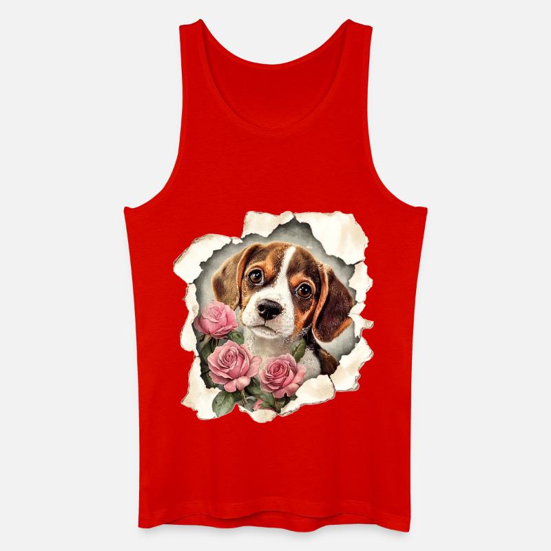 Beagle - Männer Bio Tank Top - Rot