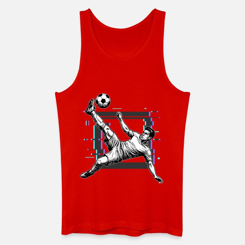 Fußball Schuss Fallrückzieher Tor - Männer Bio Tank Top - Rot
