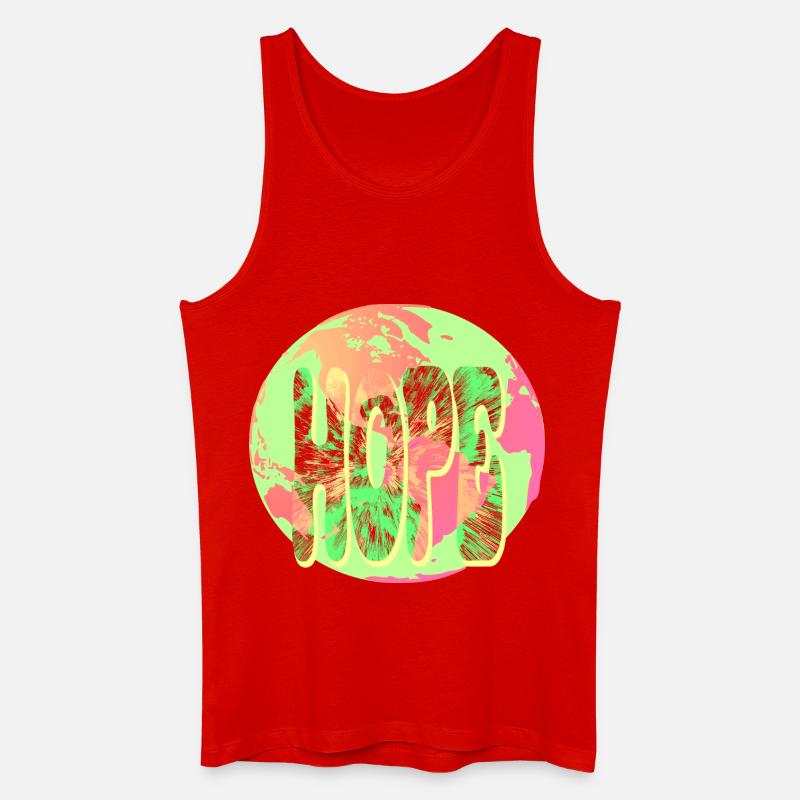 Hope Neon Tie-Dye Circular - Männer Bio Tank Top - Rot