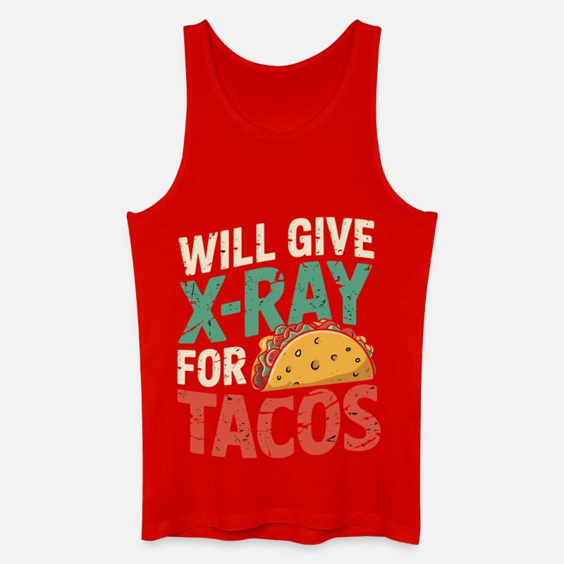 Taco Xray Spruch - Männer Bio Tank Top - Rot