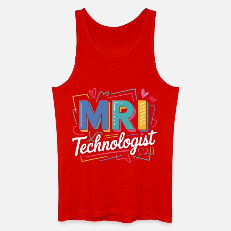 MRI Technologist Farbexplosion - Männer Bio Tank Top - Rot