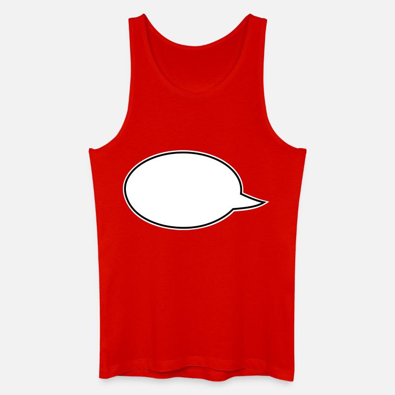 Sprechblasen Comic links - Männer Bio Tank Top - Rot