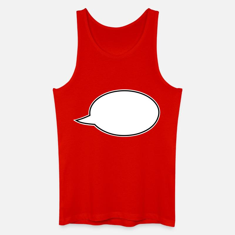 Sprechblase Comic rechts - Männer Bio Tank Top - Rot