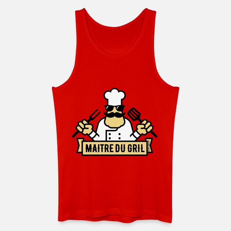 Grill Master (Grill / BBQ / BBQ / 3C) - Männer Bio Tank Top - Rot