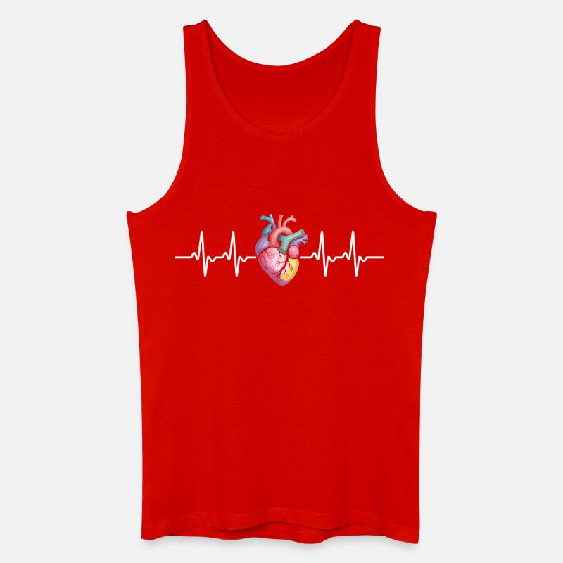 Herzpulssymphonie - Männer Bio Tank Top - Rot