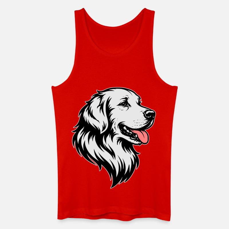 Golden Retriever  - Männer Bio Tank Top - Rot