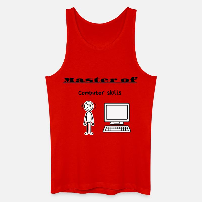 Master der Computerfähigkeiten - Männer Bio Tank Top - Rot