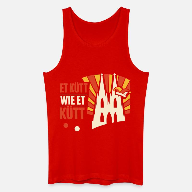 Karneval Köln Alaaf Geschenk Lustig - Männer Bio Tank Top - Rot