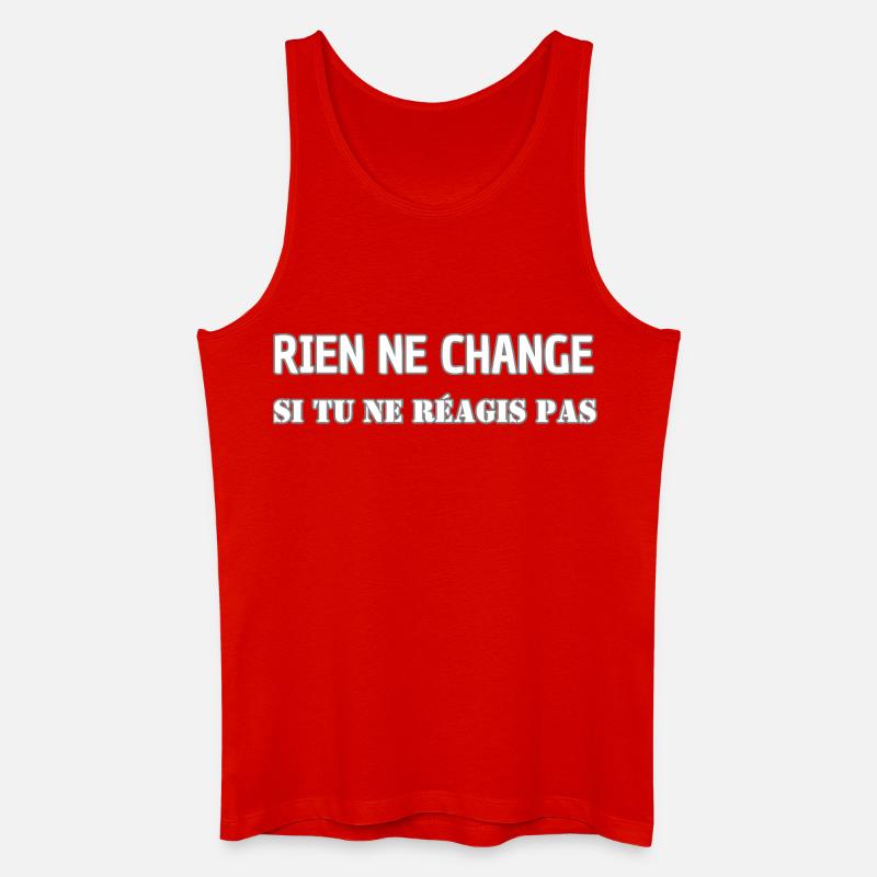 Nothing changes if you don't react - Men’s Organic Tank Top - red