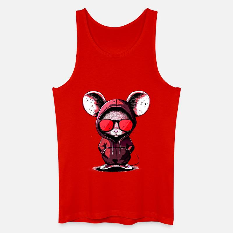 cooles Design - Männer Bio Tank Top - Rot