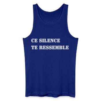 CE SILENCE TE RESSEMBLE - Débardeur bio Homme - bleu roi - Devant