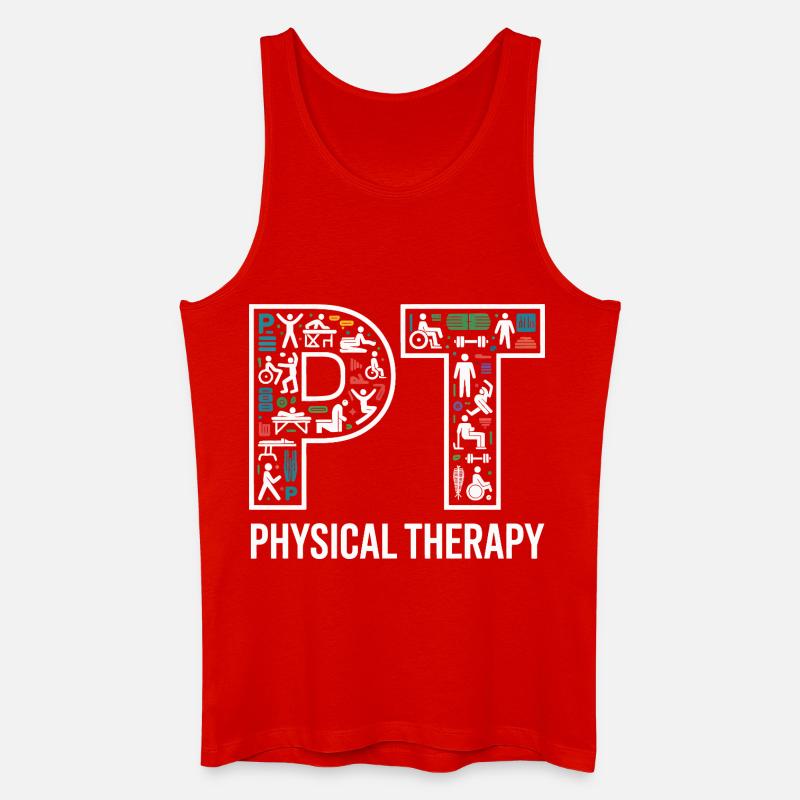 Physiotherapie Mosaik Piktogramm - Männer Bio Tank Top - Rot