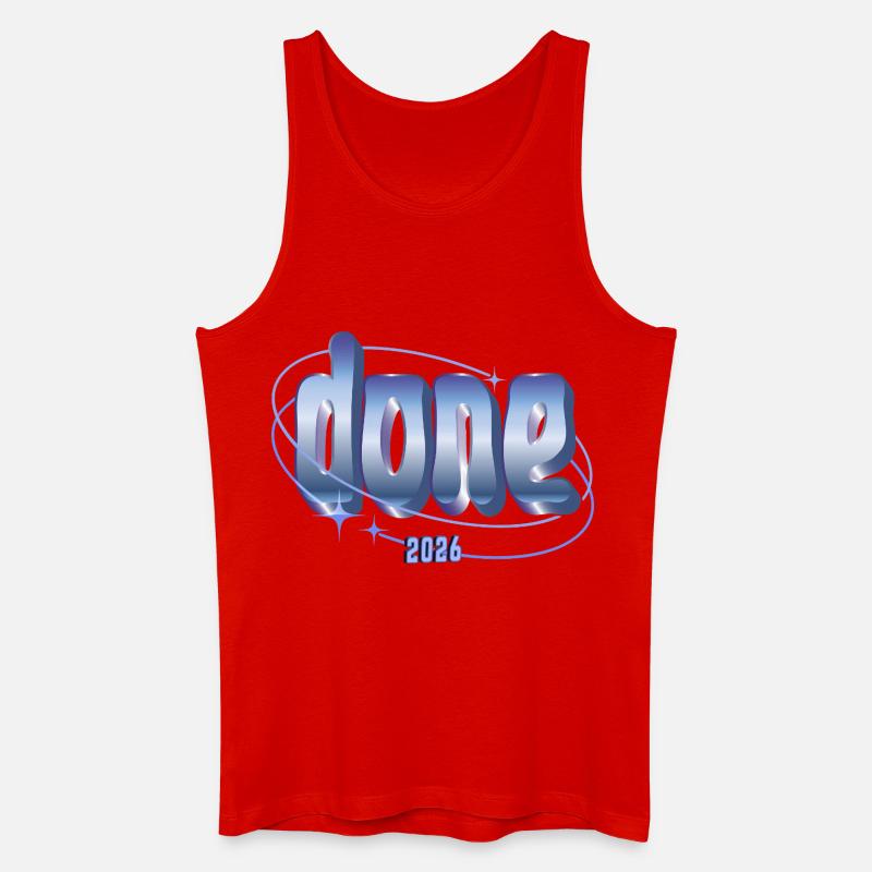 Done 2026 Orbit Design - Männer Bio Tank Top - Rot