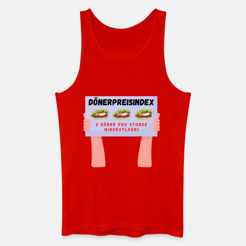 Dönerpreisindex - Männer Bio Tank Top - Rot