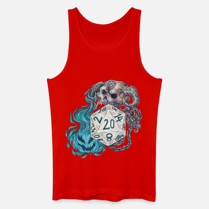 Rollenspiel Tabletop D20 Würfel Geschenk Warlock - Männer Bio Tank Top - Rot