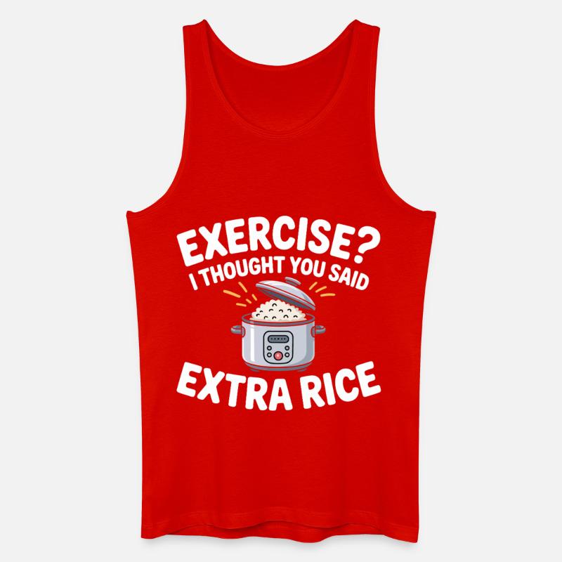 Reis-Witz: Extra Rice - Männer Bio Tank Top - Rot