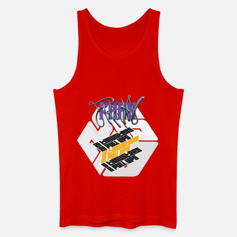 Fran Hero WOD Cross-Training leichte Grafikversion - Männer Bio Tank Top - Rot