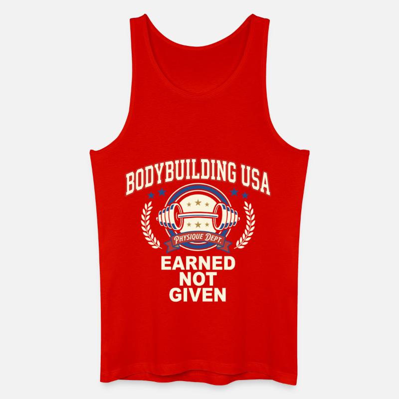 Earned Not Given Bodybuilding Design - Männer Bio Tank Top - Rot
