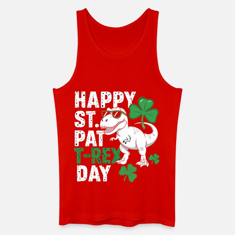 St Patrick's Rex Day Tee - Men’s Organic Tank Top - red