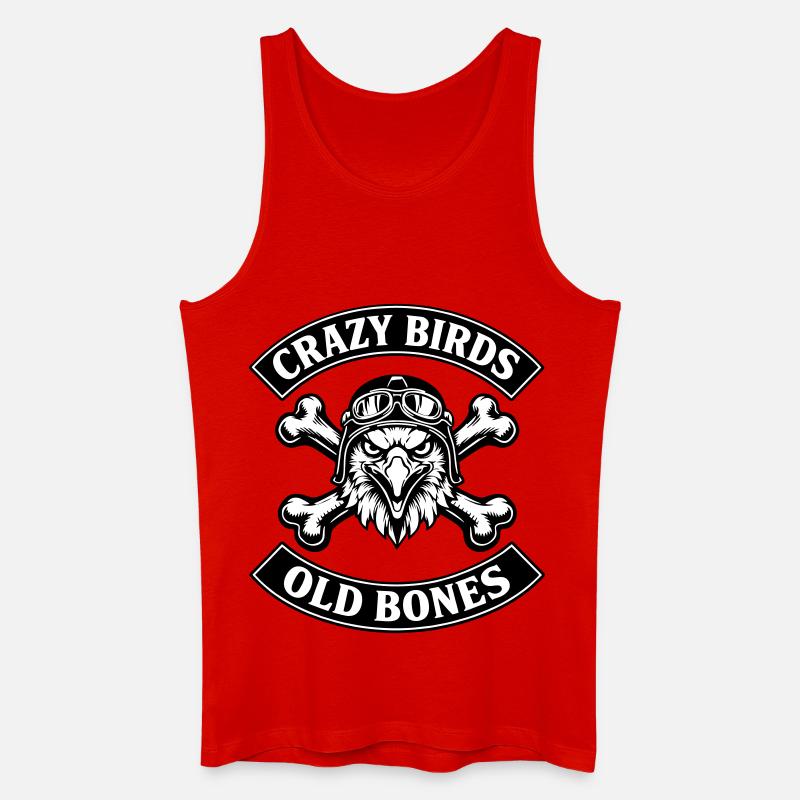 Crazy Birds - Old Bones - Männer Bio Tank Top - Rot