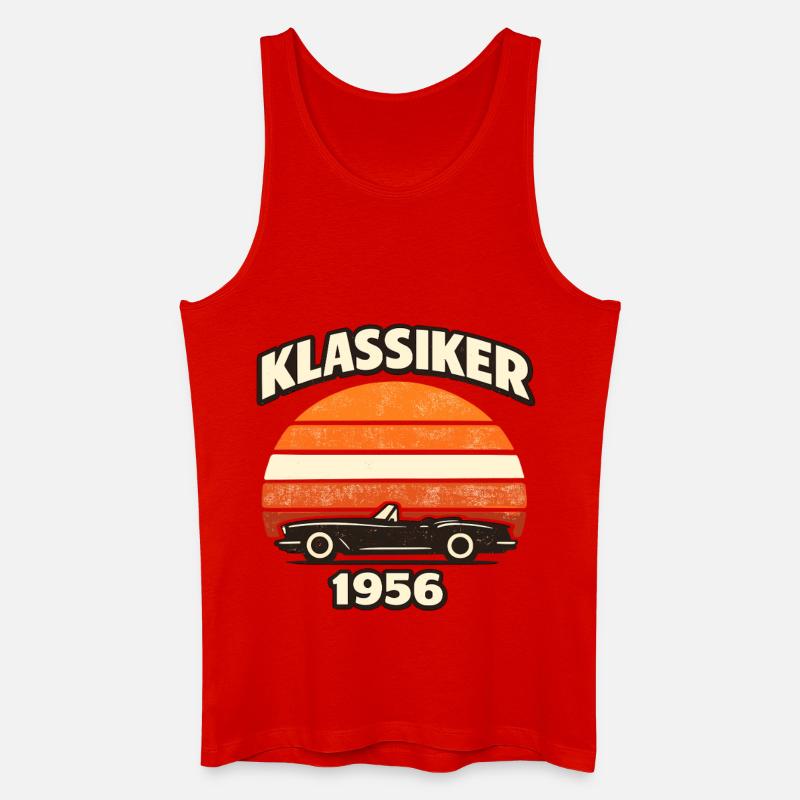 Klassiker 1956 Oldtimer Retro Shirt - Männer Bio Tank Top - Rot