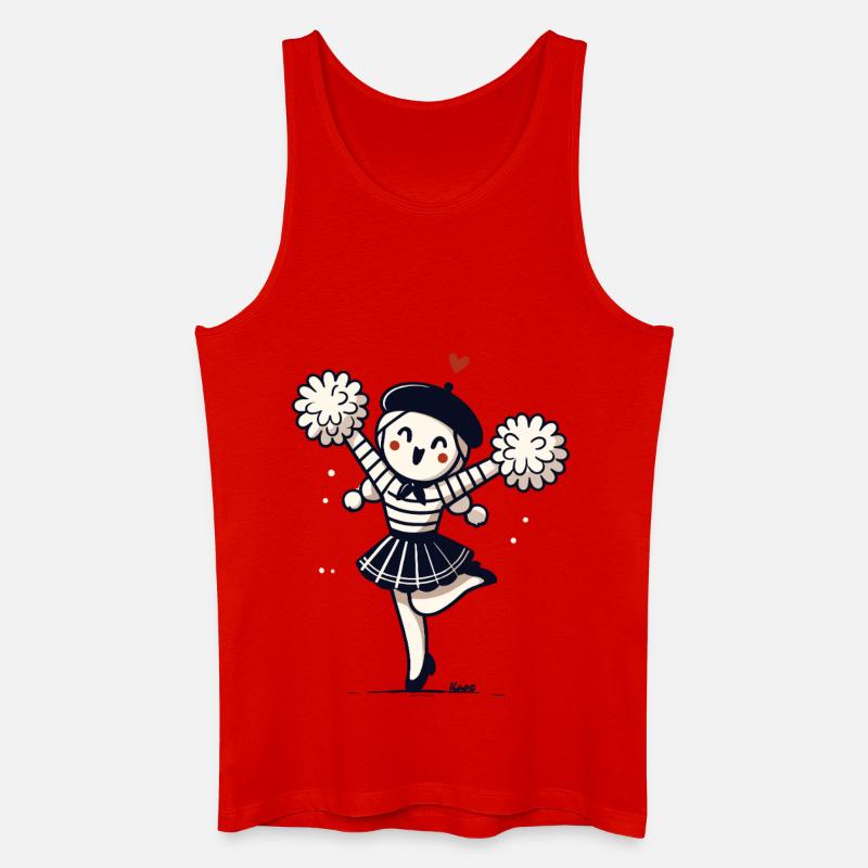 Niedliches Mädchen mit Pompons Pantomime - Männer Bio Tank Top - Rot