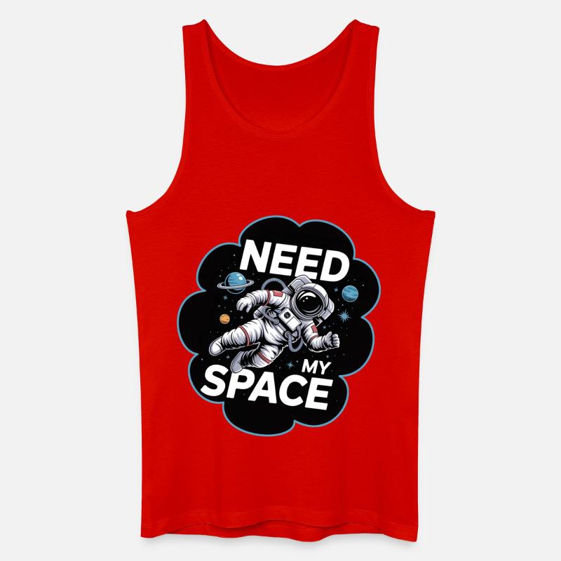 Need My Space Astronaut - Männer Bio Tank Top - Rot