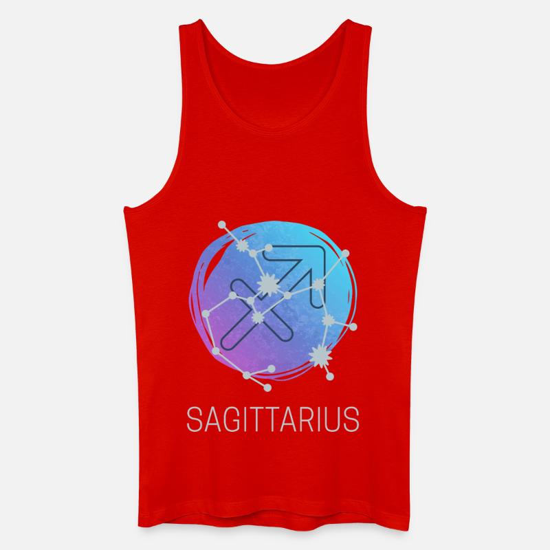 Schütze Sagittarius Sternzeichen Astrologie Design - Männer Bio Tank Top - Rot