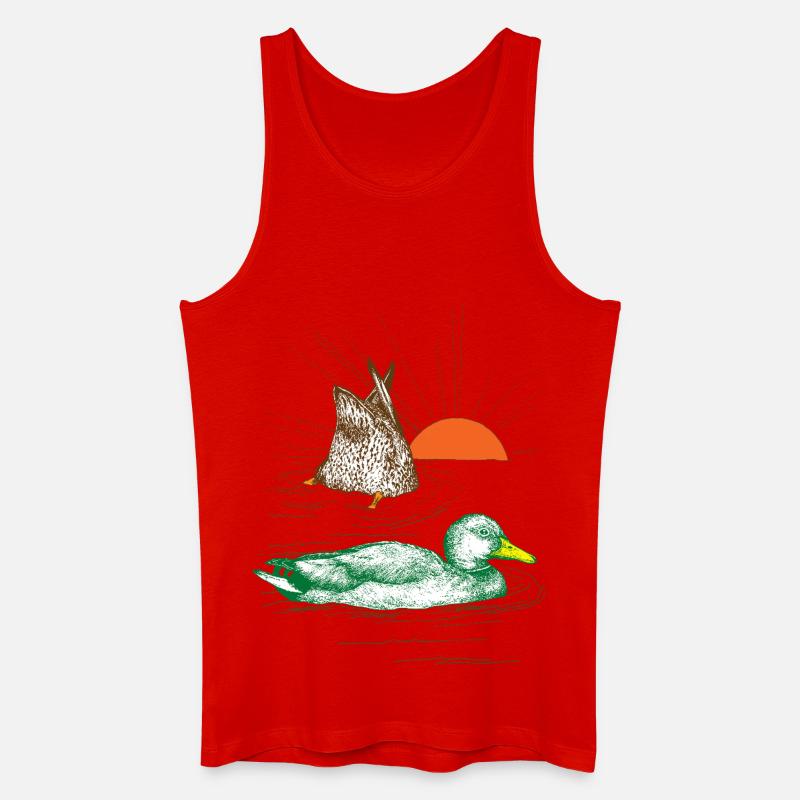 MALLARDS - Økologisk tanktop til mænd - rød