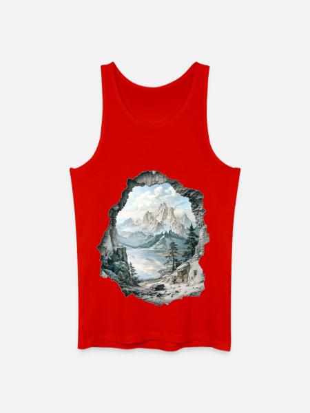 Mountains - Men’s Organic Tank Top - red