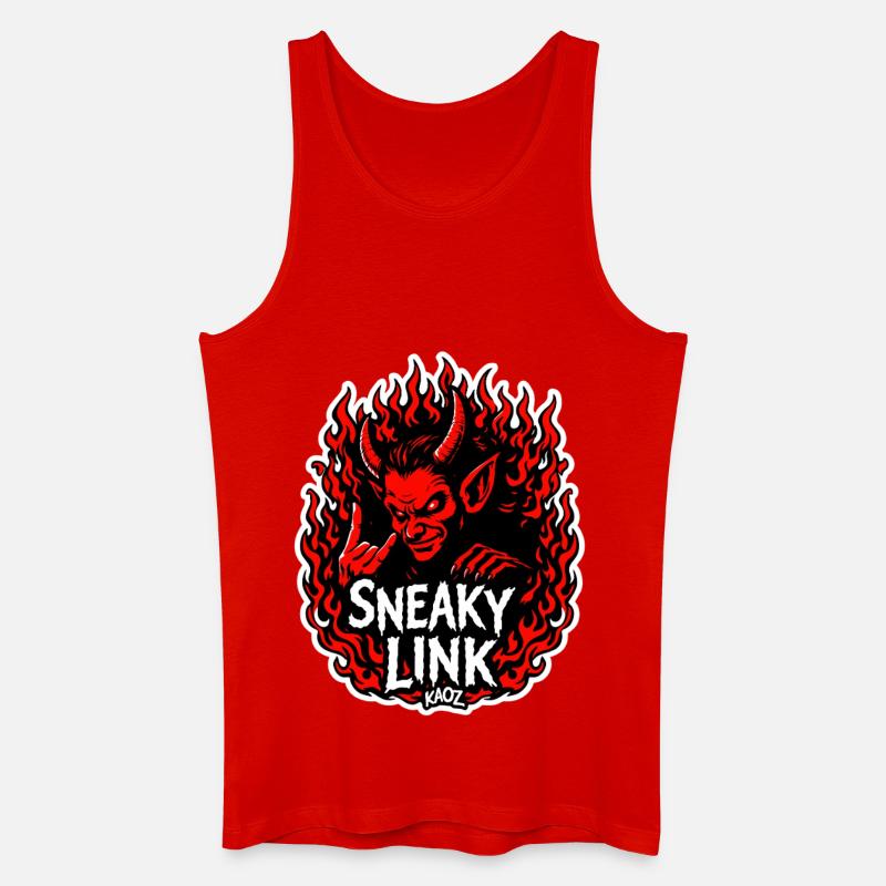 Infernalischer Hinterhältiger Link - Männer Bio Tank Top - Rot