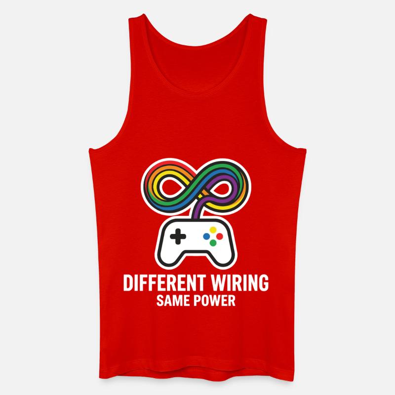 Different Wiring Same Power Gaming Motiv - Männer Bio Tank Top - Rot