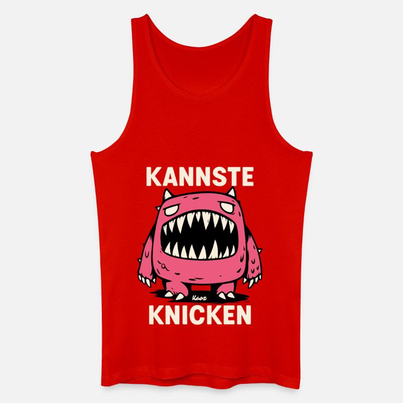 KANNSTE KNICKEN Monster Graphic - Männer Bio Tank Top - Rot
