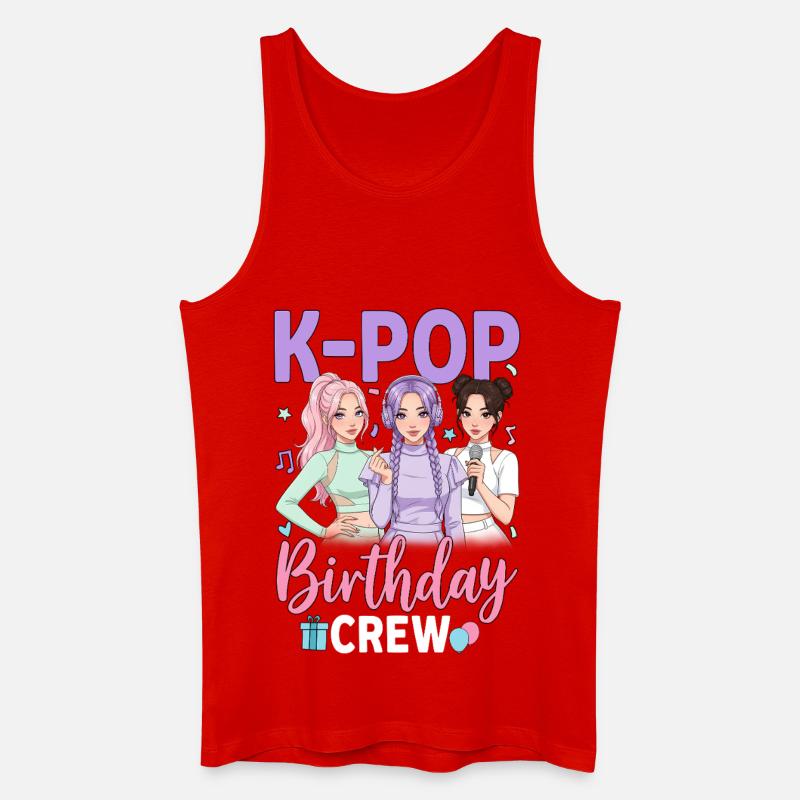 K-Pop Birthday Crew - Männer Bio Tank Top - Rot