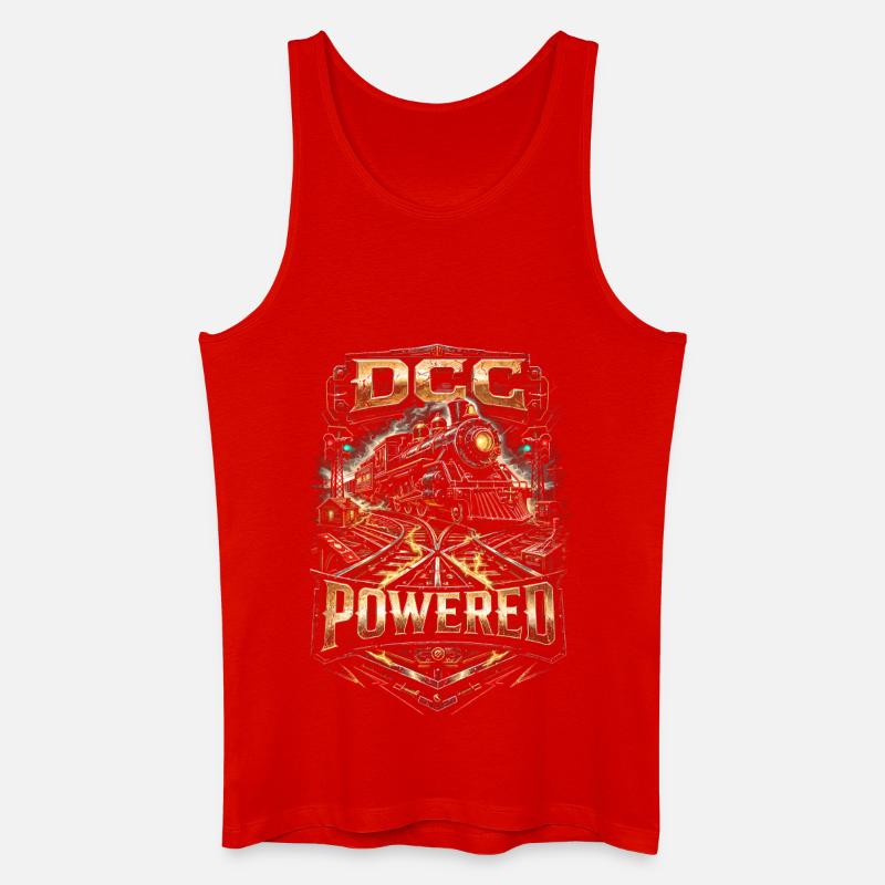 Modelleisenbahn Eisenbahn DCC Powered - Männer Bio Tank Top - Rot