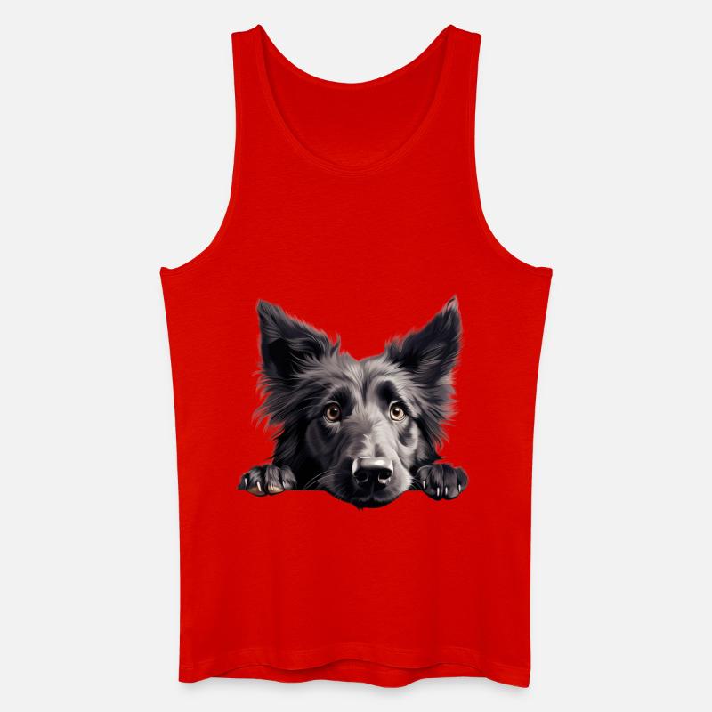Belgian Sheepdog - Männer Bio Tank Top - Rot