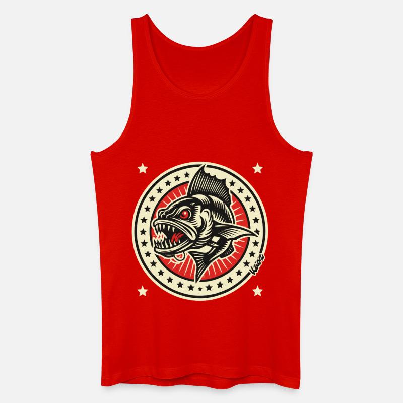 Barracuda-Abzeichen - Männer Bio Tank Top - Rot