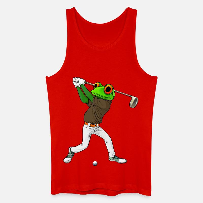 Frösche Golf - Männer Bio Tank Top - Rot