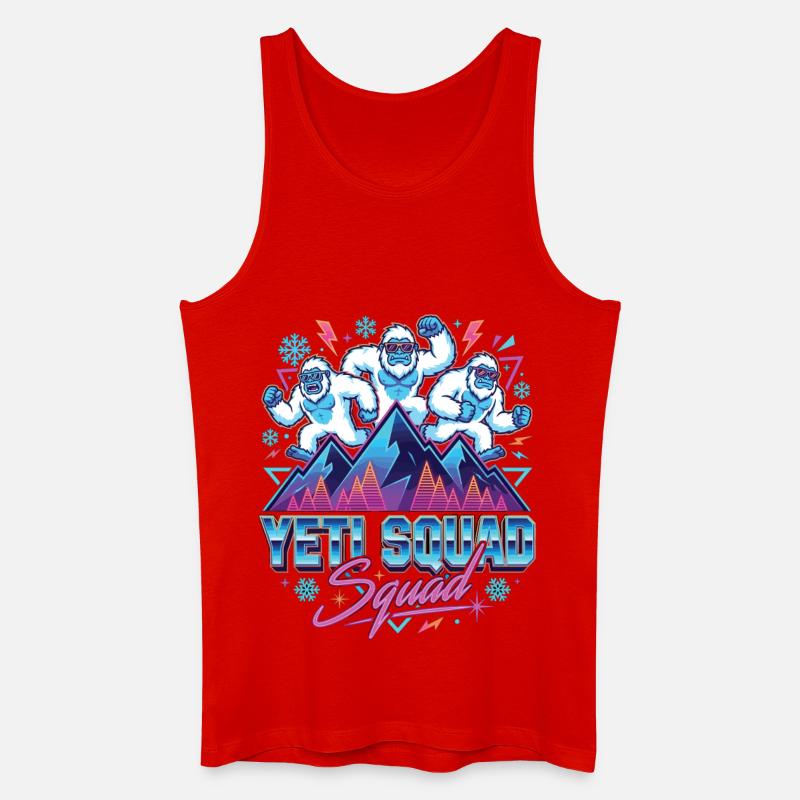 Yeti Squad Ski Snowboard Winter - Männer Bio Tank Top - Rot