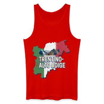 Souvenir vintage de la région rétro du Tyrol du Sud du Trentin - Débardeur bio Homme - rouge - Devant