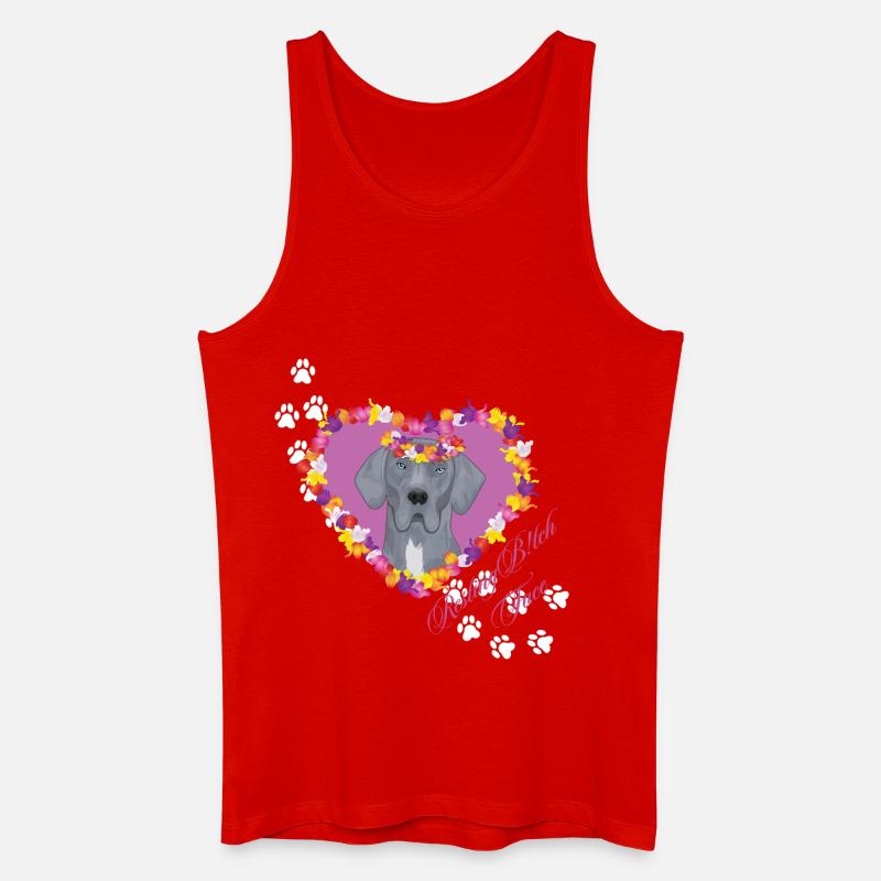 Resting B!tch Face Great Dane - Men’s Organic Tank Top - red