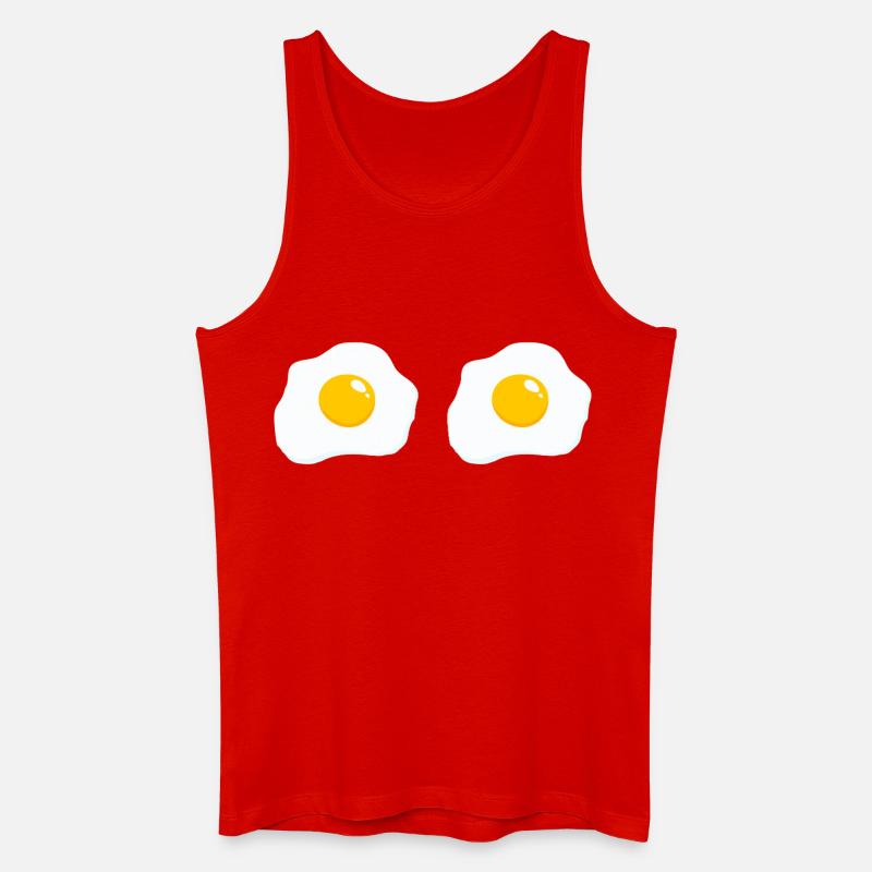 Doppelspiegelei Cartoon - Männer Bio Tank Top - Rot